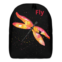 Load image into Gallery viewer, Black Dragonfly &quot;Fly&quot; Backpack
