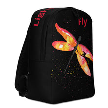 Load image into Gallery viewer, Black Dragonfly &quot;Fly&quot; Backpack
