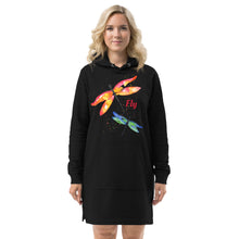 Load image into Gallery viewer, Dragonfly &quot;Fly&quot; Hoodie Dress
