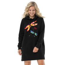 Load image into Gallery viewer, Dragonfly &quot;Fly&quot; Hoodie Dress
