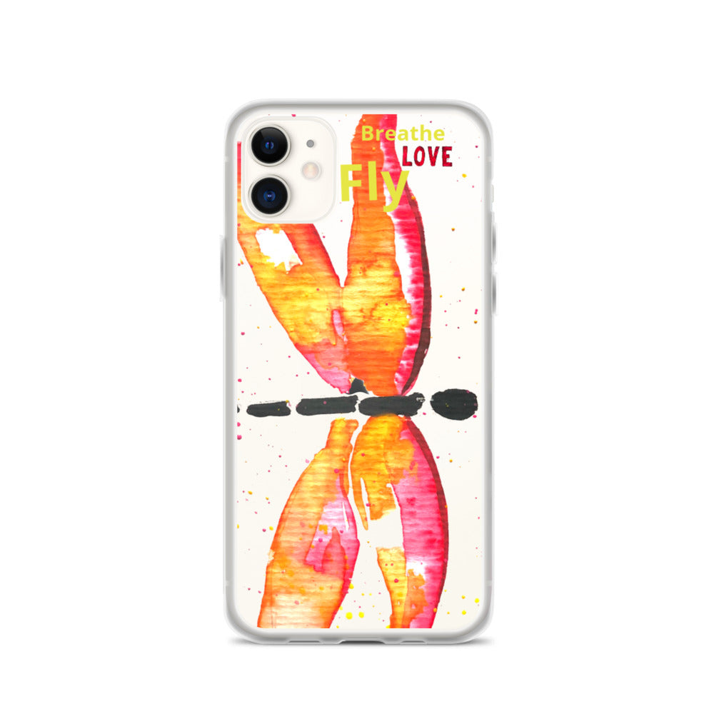 Breathe Love Fly Dragonfly iPhone Case