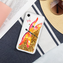 Load image into Gallery viewer, Dragonfly &quot;Fly&quot; Liquid Glitter Phone Case
