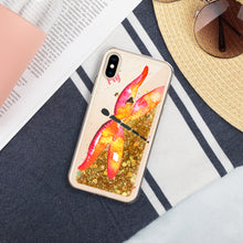 Load image into Gallery viewer, Dragonfly &quot;Fly&quot; Liquid Glitter Phone Case
