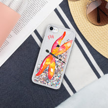 Load image into Gallery viewer, Dragonfly &quot;Fly&quot; Liquid Glitter Phone Case
