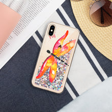 Load image into Gallery viewer, Dragonfly &quot;Fly&quot; Liquid Glitter Phone Case
