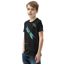 Load image into Gallery viewer, Dragonfly &quot;Fly&quot; Blue Youth T-Shirt
