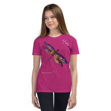 Load image into Gallery viewer, Dragonfly &quot;Fly&quot; Purple Youth T-Shirt
