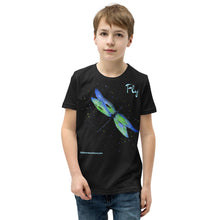 Load image into Gallery viewer, Dragonfly &quot;Fly&quot; Blue Youth T-Shirt
