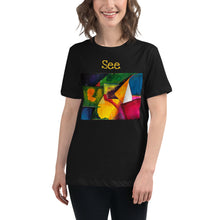 Load image into Gallery viewer, &quot;See&quot; Abstract Women&#39;s Relaxed T-Shirt
