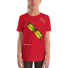 Load image into Gallery viewer, Dragonfly &quot;Fly&quot; Green Youth T-Shirt
