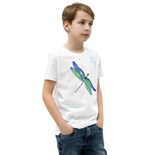 Load image into Gallery viewer, Dragonfly &quot;Fly&quot; Blue Youth T-Shirt
