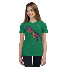 Load image into Gallery viewer, Dragonfly &quot;Fly&quot; Purple Youth T-Shirt
