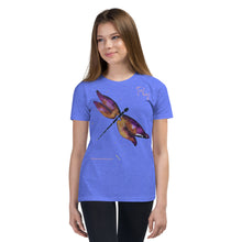 Load image into Gallery viewer, Dragonfly &quot;Fly&quot; Purple Youth T-Shirt
