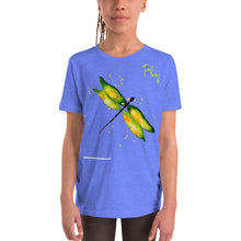 Load image into Gallery viewer, Dragonfly &quot;Fly&quot; Green Youth T-Shirt
