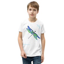 Load image into Gallery viewer, Dragonfly &quot;Fly&quot; Blue Youth T-Shirt
