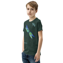 Load image into Gallery viewer, Dragonfly &quot;Fly&quot; Blue Youth T-Shirt
