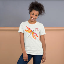 Load image into Gallery viewer, Dragonfly &quot;Fly&quot; Red-Orange Unisex T-Shirt
