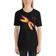 Load image into Gallery viewer, Dragonfly Red-Orange &quot;Fly&quot; Short-Sleeve Unisex T-Shirt
