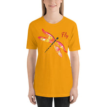 Load image into Gallery viewer, Dragonfly Red-Orange &quot;Fly&quot; Short-Sleeve Unisex T-Shirt
