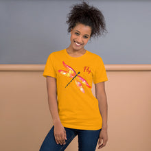 Load image into Gallery viewer, Dragonfly &quot;Fly&quot; Red-Orange Unisex T-Shirt
