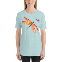 Load image into Gallery viewer, Dragonfly Red-Orange &quot;Fly&quot; Short-Sleeve Unisex T-Shirt
