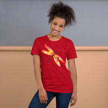 Load image into Gallery viewer, Dragonfly &quot;Fly&quot; Red-Orange Unisex T-Shirt
