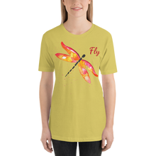 Load image into Gallery viewer, Dragonfly Red-Orange &quot;Fly&quot; Short-Sleeve Unisex T-Shirt
