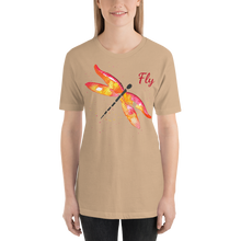 Load image into Gallery viewer, Dragonfly Red-Orange &quot;Fly&quot; Short-Sleeve Unisex T-Shirt
