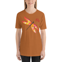 Load image into Gallery viewer, Dragonfly Red-Orange &quot;Fly&quot; Short-Sleeve Unisex T-Shirt
