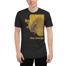 Load image into Gallery viewer, Bee the Change Tri-Blend Track T-Shirt
