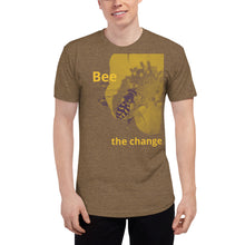 Load image into Gallery viewer, Bee the Change Tri-Blend Track T-Shirt
